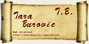 Tara Burović vizit kartica
